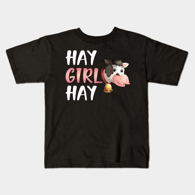 Cow Girl - Hay Girl Hay Kids T-Shirt by KC Happy Shop